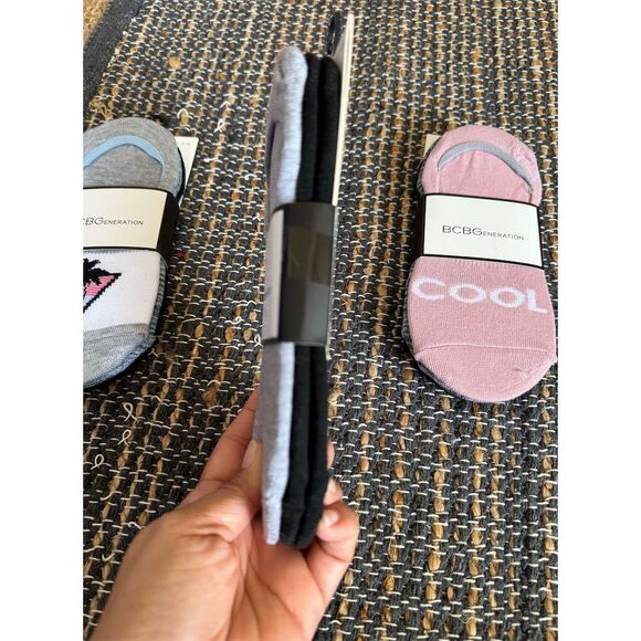 BCBGeneration Women's No Show Socks 3 Pack Multicolor One Size - Picture 4 of 5